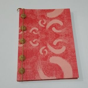 Handmade coral notebook